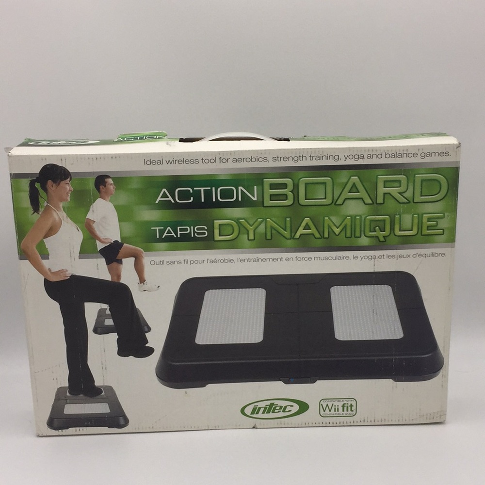 Intec Action Board Black Nintendo Wii Fit Aerobics